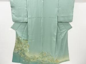 リサイクル　金銀彩ヱ霞に松・寺院模様一つ紋色留袖
